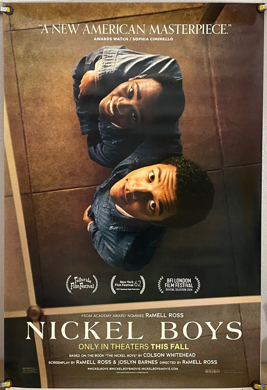 NICKEL BOYS DS ROLLED ORIGINAL ONE SHEET MOVIE POSTER ETHAN HERISSE (2024)