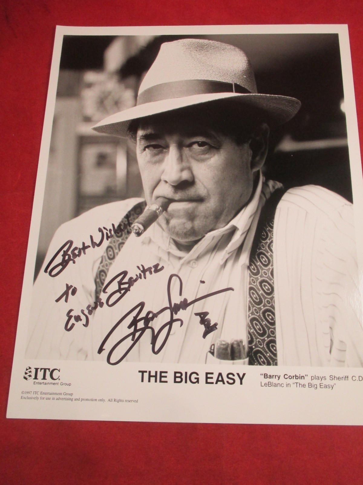 BARRY CORBIN HAND SIGNED 8×10 PHOTO ACTOR AUTOGRAPHED ” THE BIG EASY ” 1997