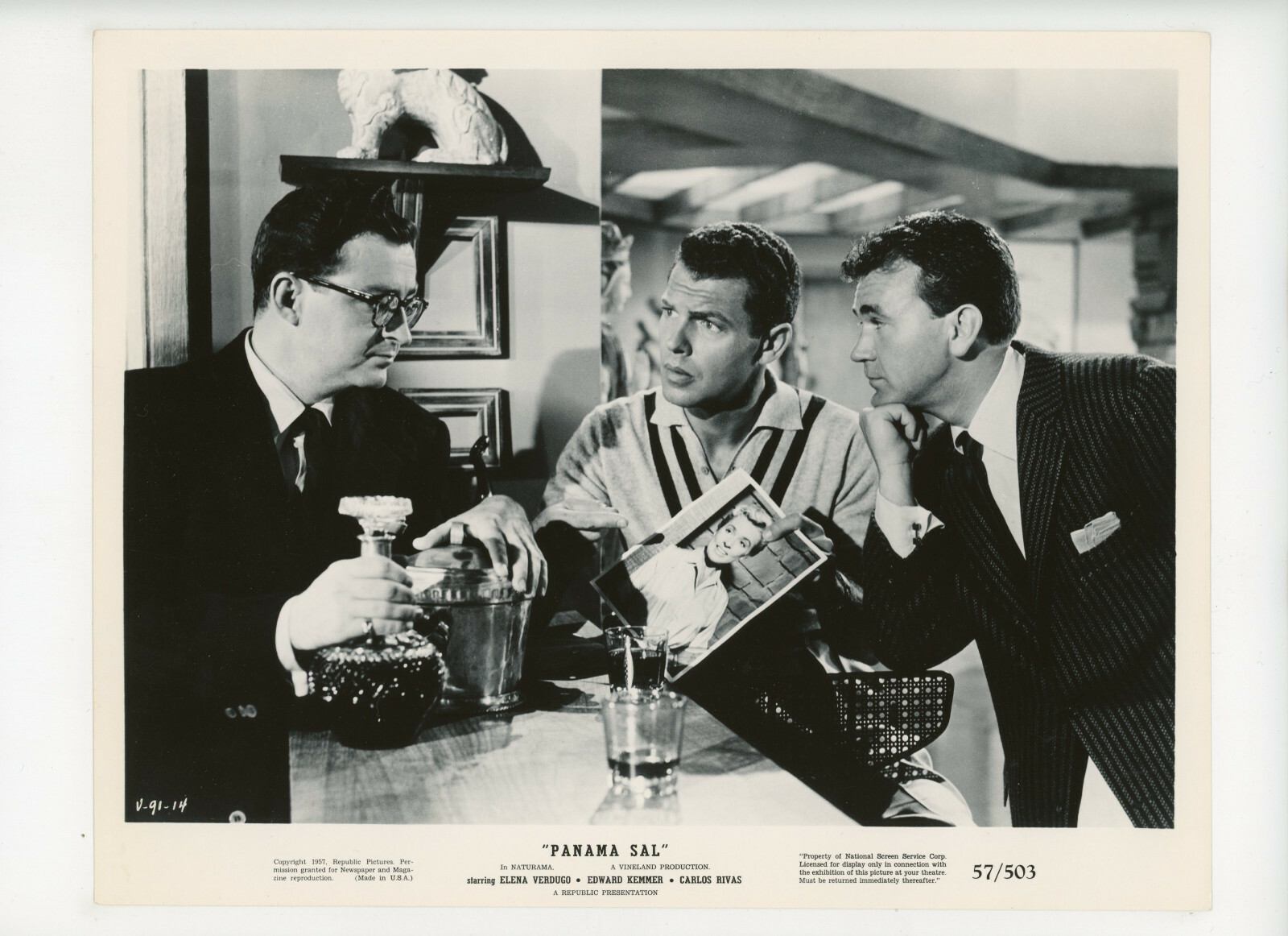 PANAMA SAL Original Movie Still 8×10 Ed Kemmer, Joe Flynn 1957 19106