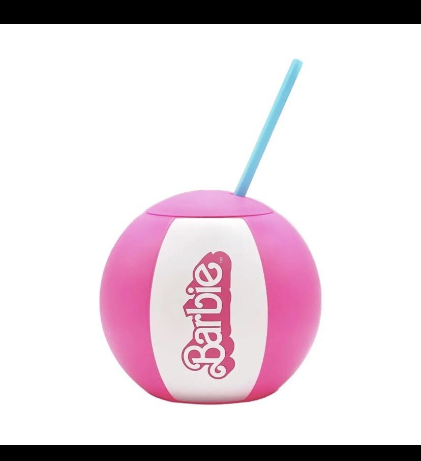 Barbie (2023) The Movie – Pink Ken Beach Ball Memorabilia Cup w/ Straw