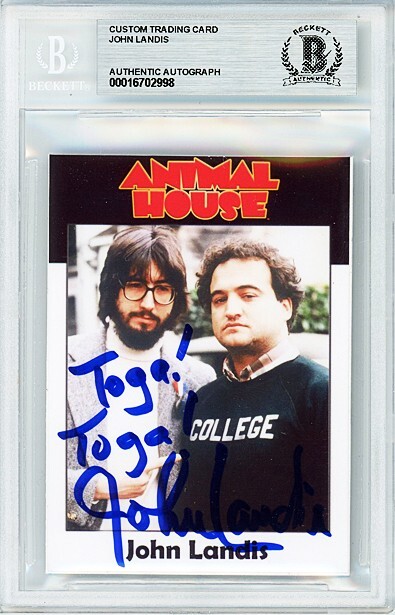 -ANIMAL HOUSE- JOHN LANDIS Beckett BAS Signed/Autograph/Auto Card w/JOHN BELUSHI