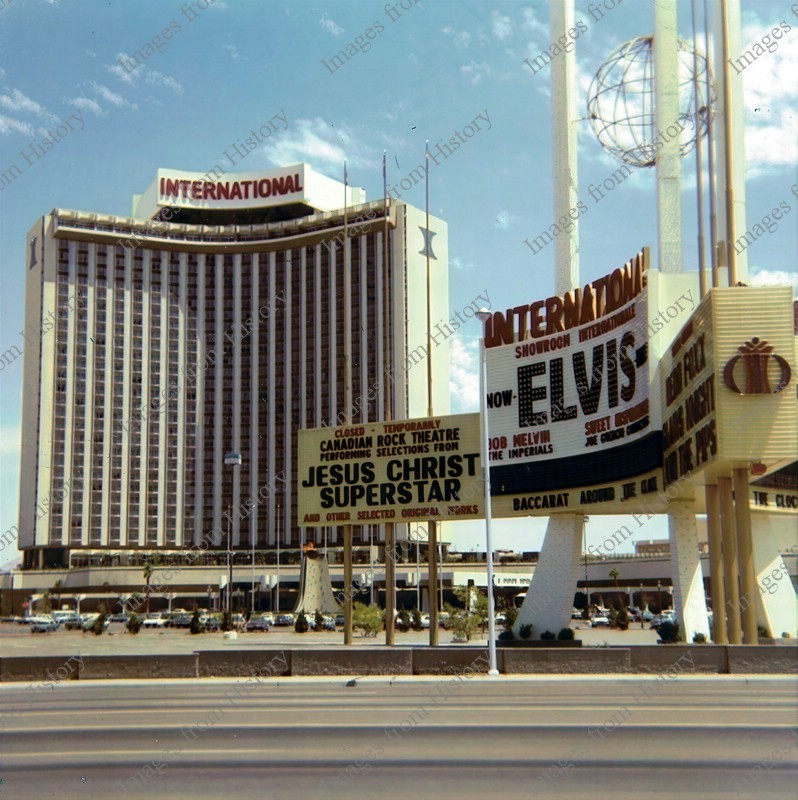 8×10 Print Elvis Presley International Hotel Las Vegas Nevada Marquee #ACC