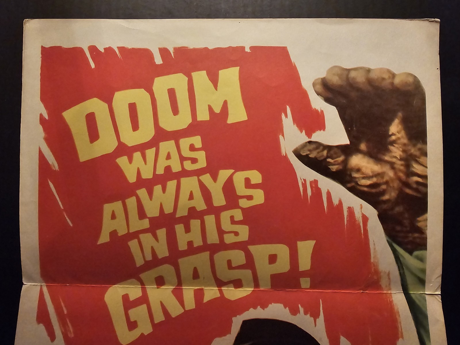 Hand of Death 1962 Original B Movie Horror Poster Insert 14×36 20th Century Fox