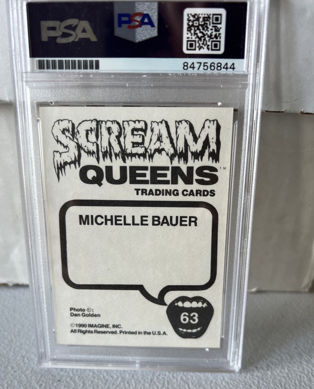 Michelle Bauer “Actress” Autographed Signed 1990 Scream Queens Card #63 PSA