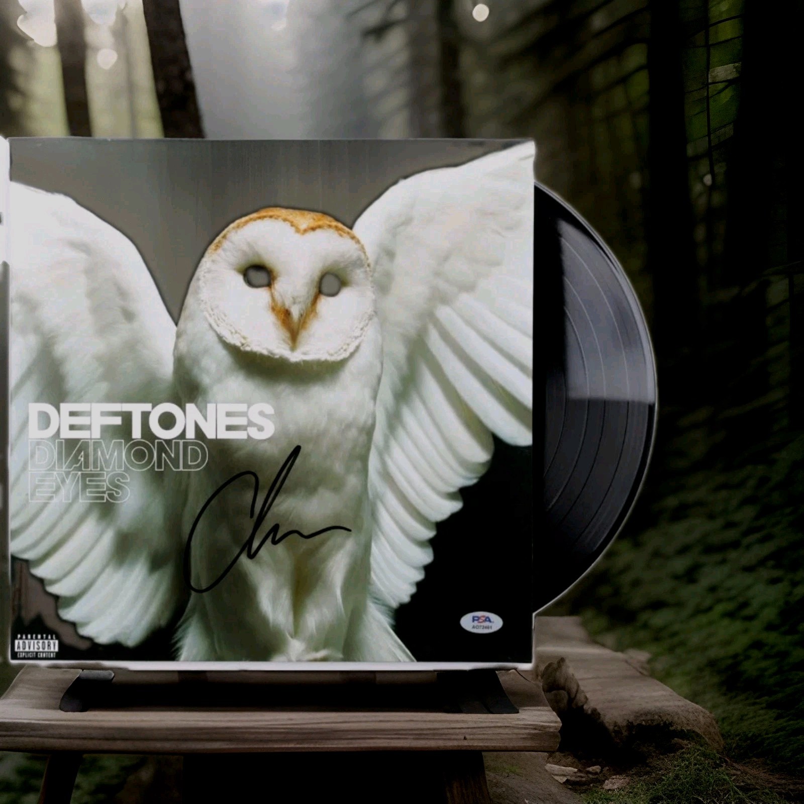 Chino Moreno Deftones Diamond Eyes Signed Vinyl Record LP PSA CERT