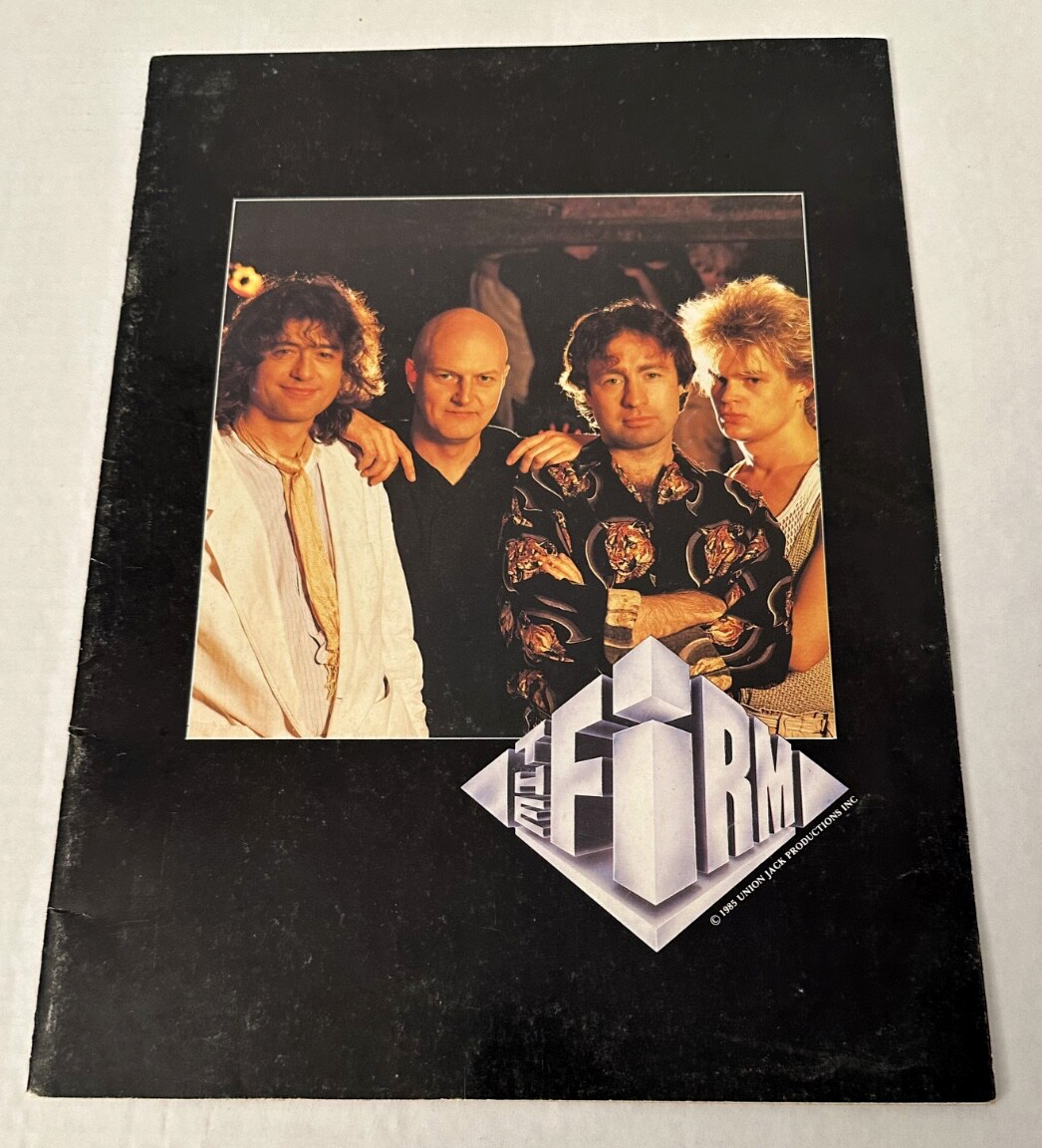 Vintage The Firm 1985 Tour Program Jimmy Page Paul Rodgers Concert Book