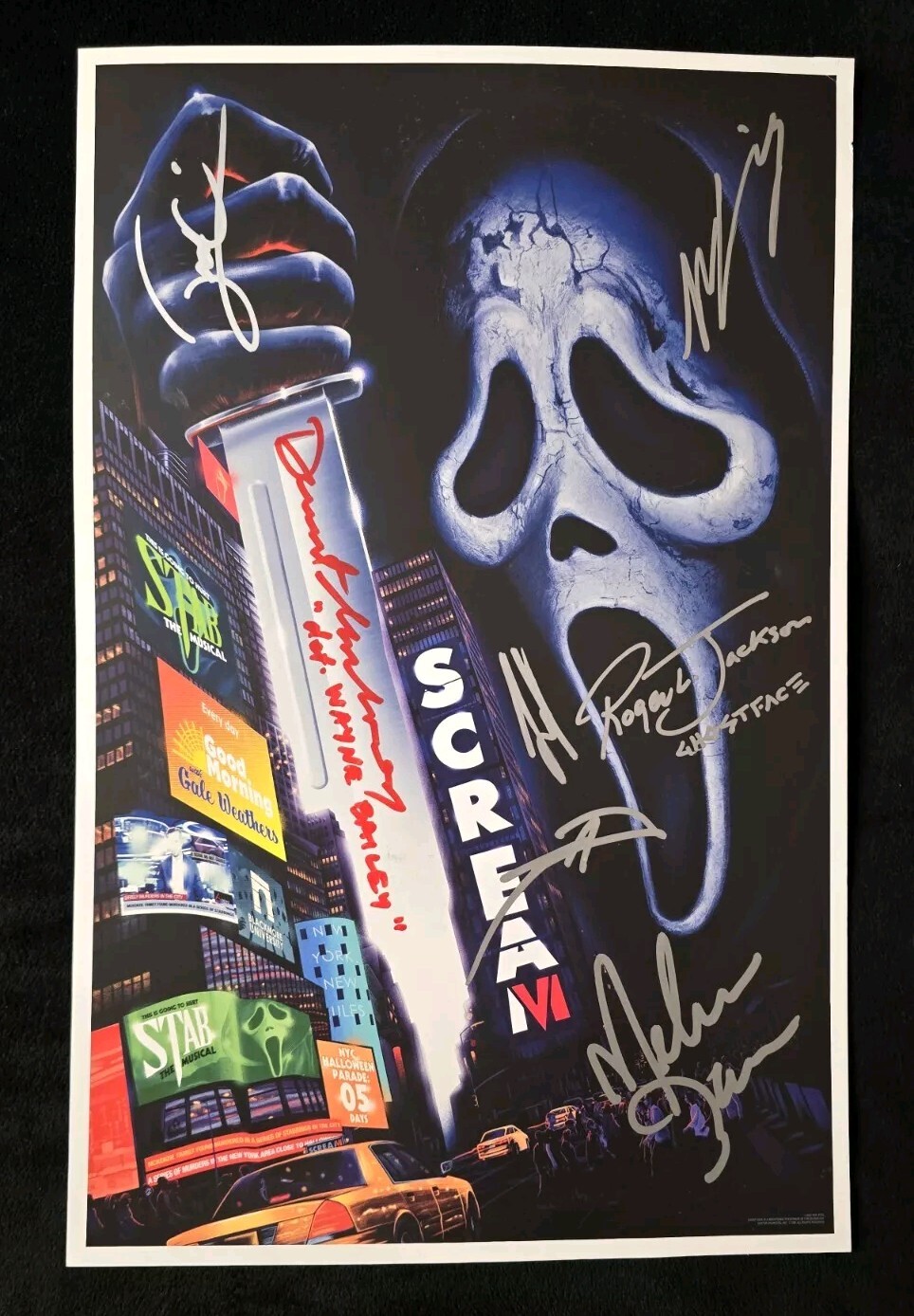 Signed x7 11×17 Scream 6 Poster – Melissa Barrera Mason Gooding Dermot Mulroney
