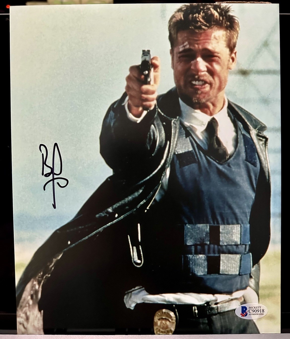 BRAD PITT SIGNED PHOTO 8X10 SE7EN AUTOGRAPH HANDSOME HUNK BECKETT COA SEVEN 2