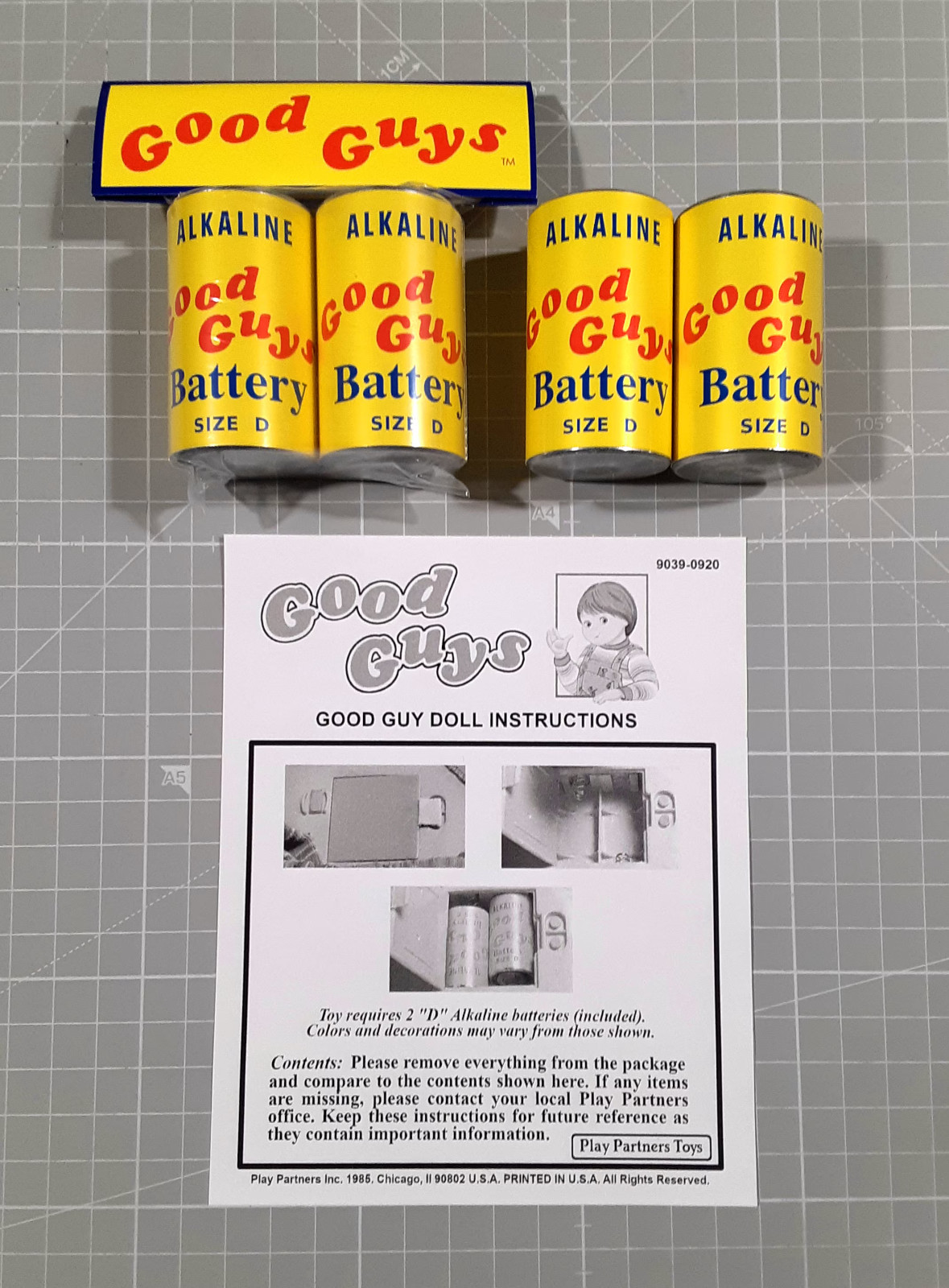 Screen Accurate Child’s Play 2 Chucky Good Guys Doll 2 Sets of Prop Batteries