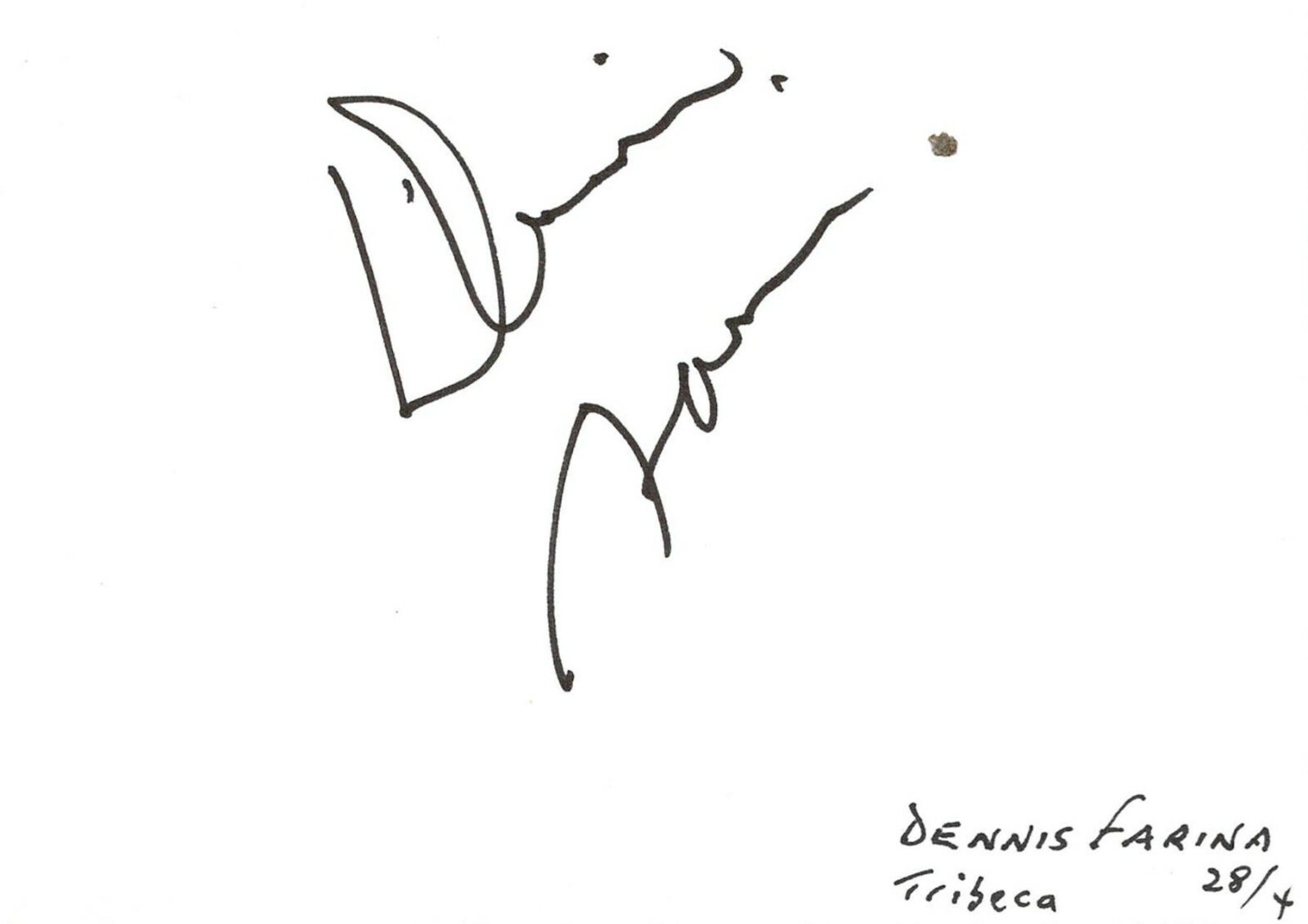 Dennis Farina Law & Order Autographed Signed Album Page AMCo COA 5585