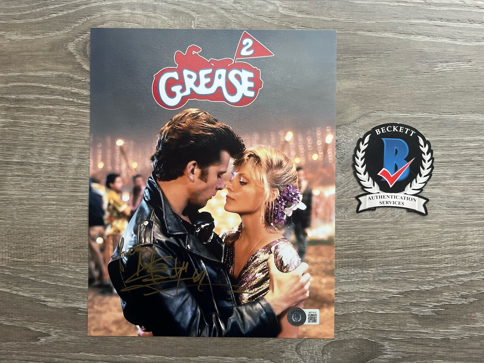 Maxwell Caulfield Signed Michael Carrington 8×10 Photo Beckett COA Grease 2