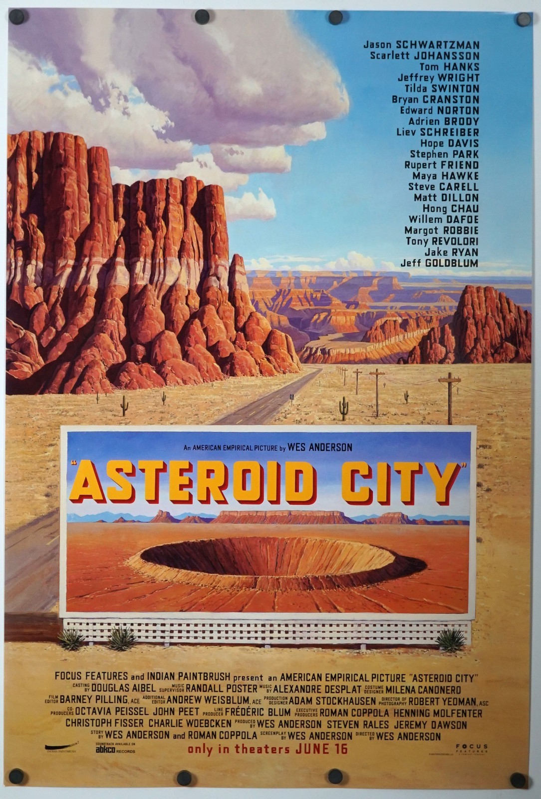 Asteroid City – original DS movie poster 27×40 D/S US Wes Anderson MINT Advance