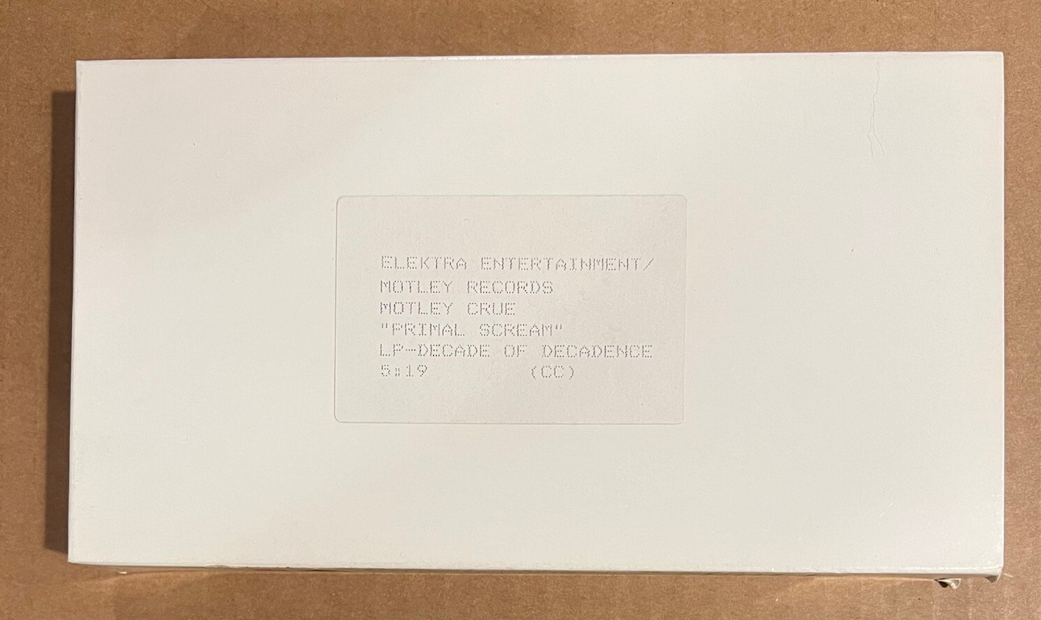 Motley Crue – Primal Scream ULTRA RARE promo VHS video single
