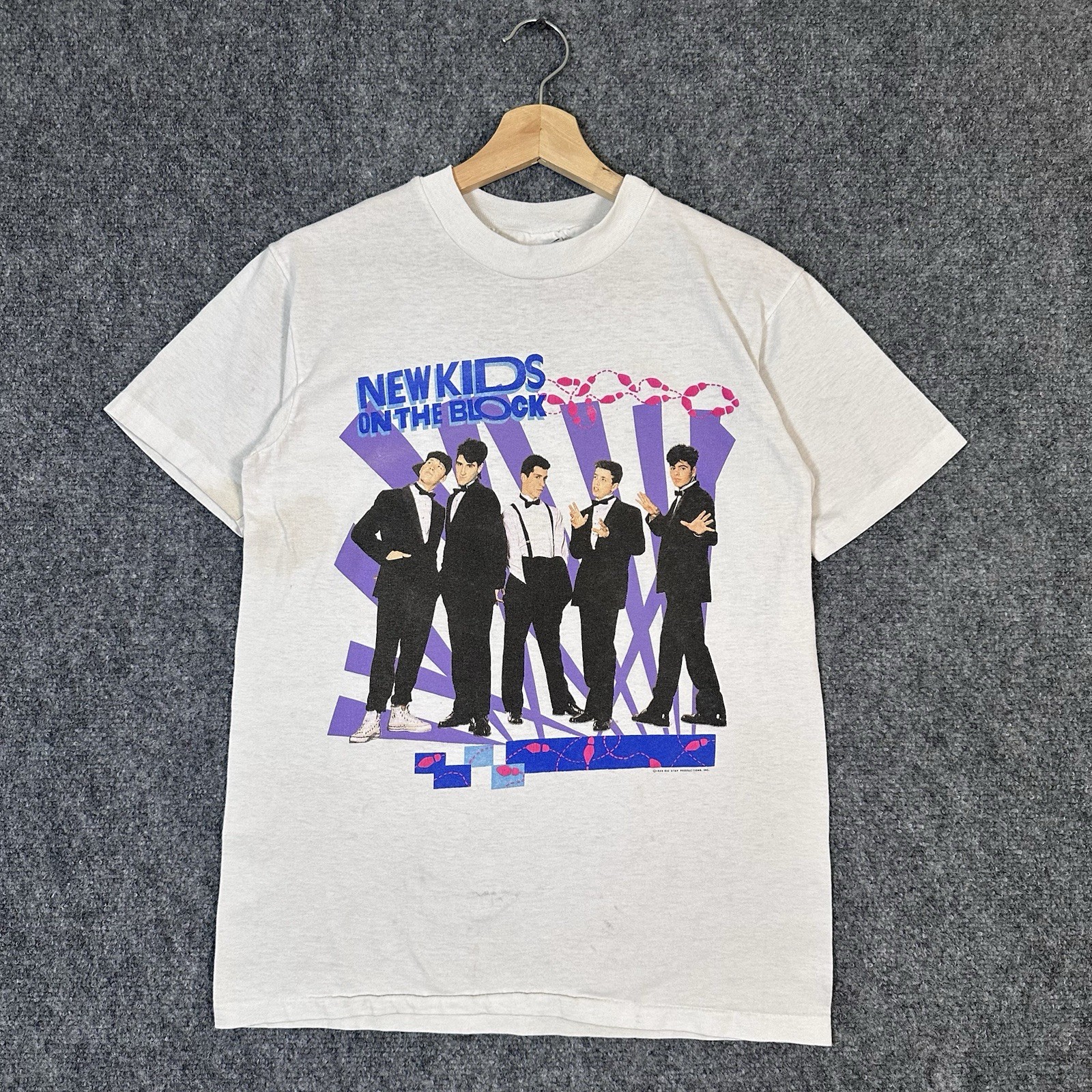 Vintage 1989 New Kids On The Block Tour Boy Band Shirt Sz S Beefy Hanes