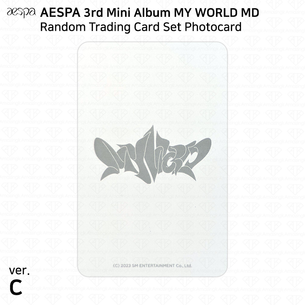 Aespa Official MD MY WORLD Random Trading Card Set C Ver Photocard Karina Winter