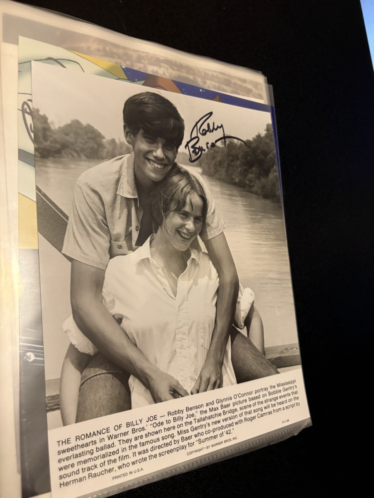 Robby Benson Signed 8×10 Color Photo – Ode to Billy Joe still