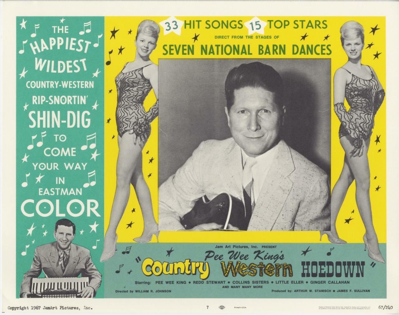 “PEE WEE KING’S COUNTRY WESTERN HOEDOWN”-ORIGINAL LOBBY CARD-#7-REDD STEWART