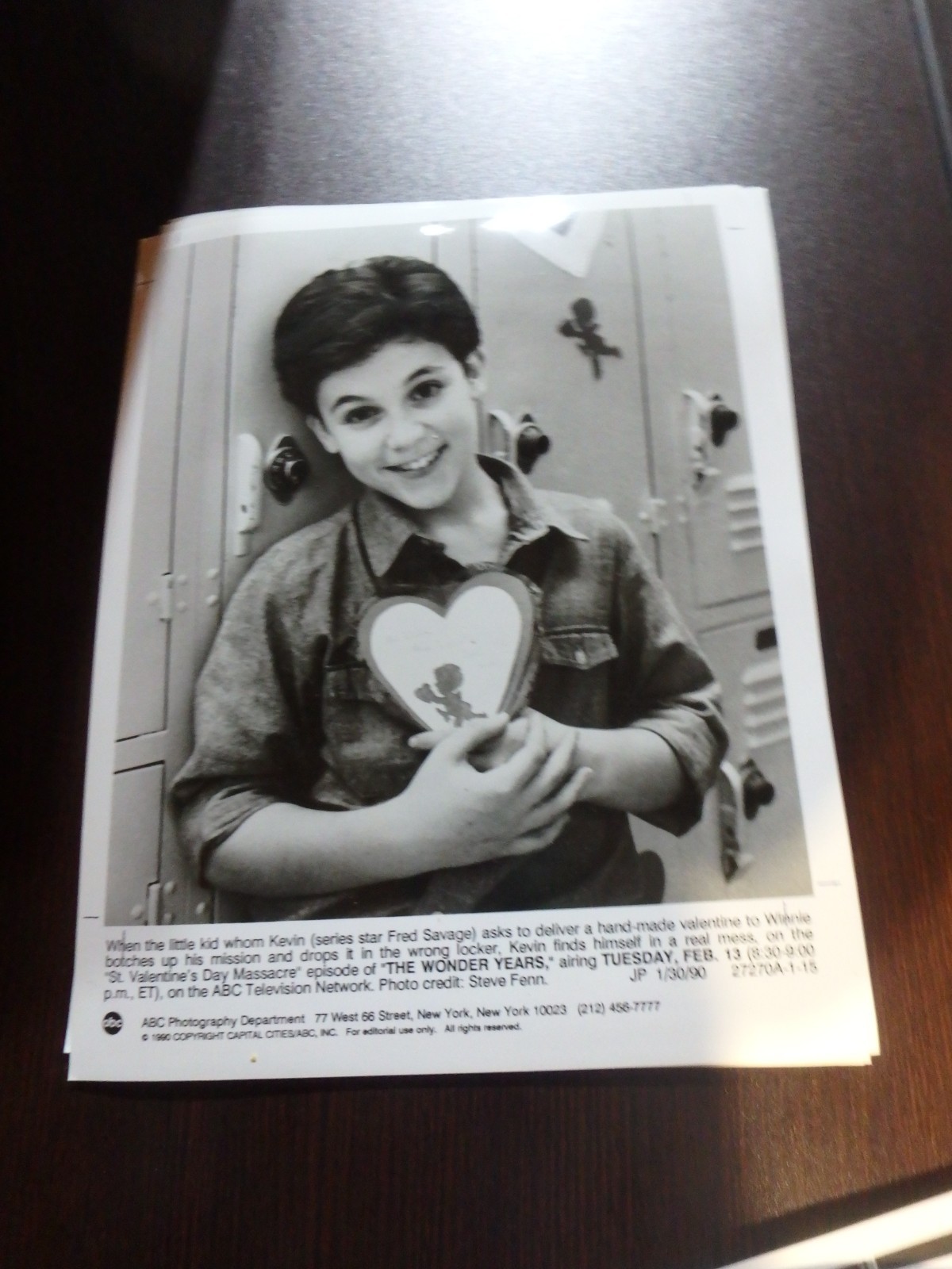 “THE WONDER YEARS” FRED SAVAGEORIGINAL ABC STILL SET !