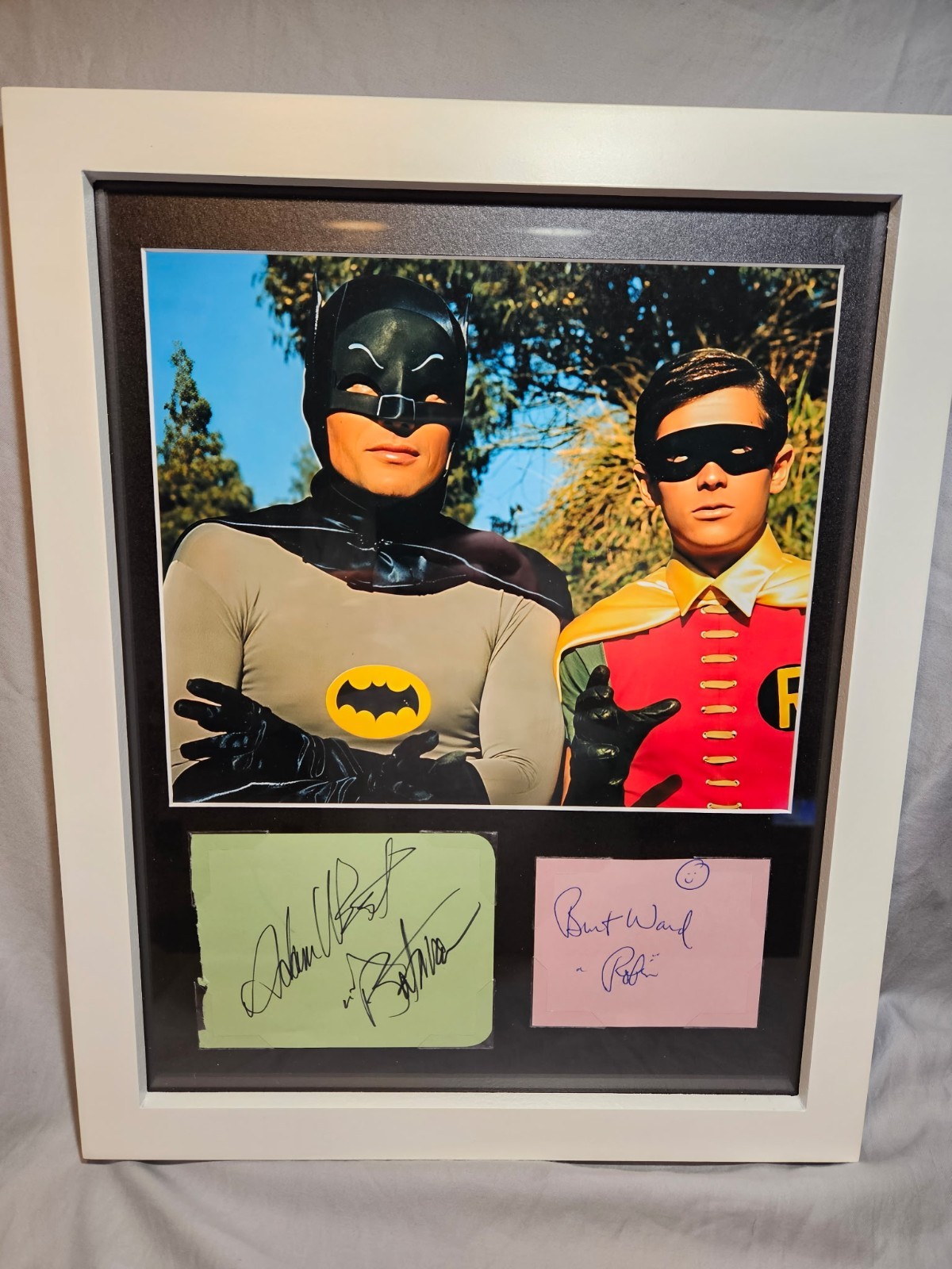 15″X12″ Signed Autographed Batman and Robin Adam West and Burt Ward