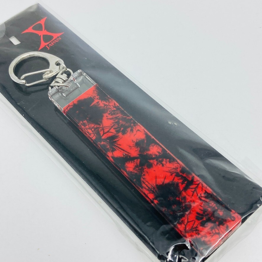 X JAPAN Red Acrylic Plate Keychain yoshiki hide Spread Beaver yoshikitty J-Rock