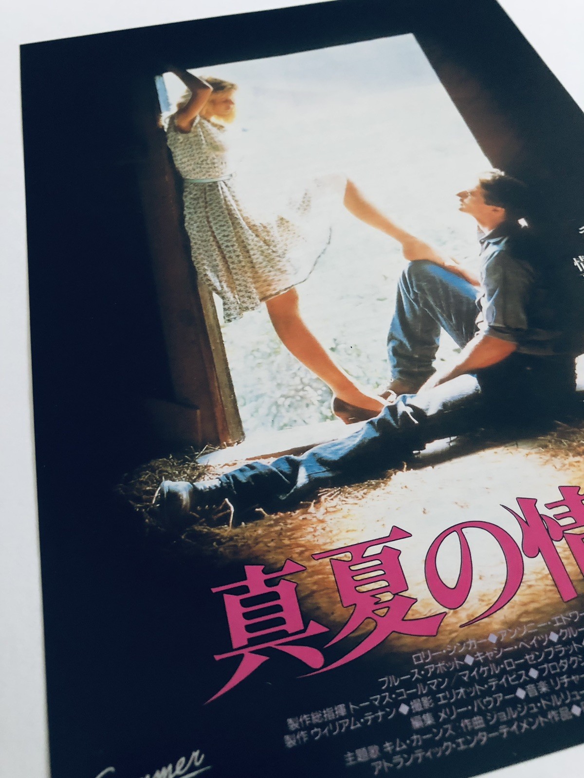Original Summer Heat 1987 Anthony Edwards Lori Singer Japanese Movie Flyer B5