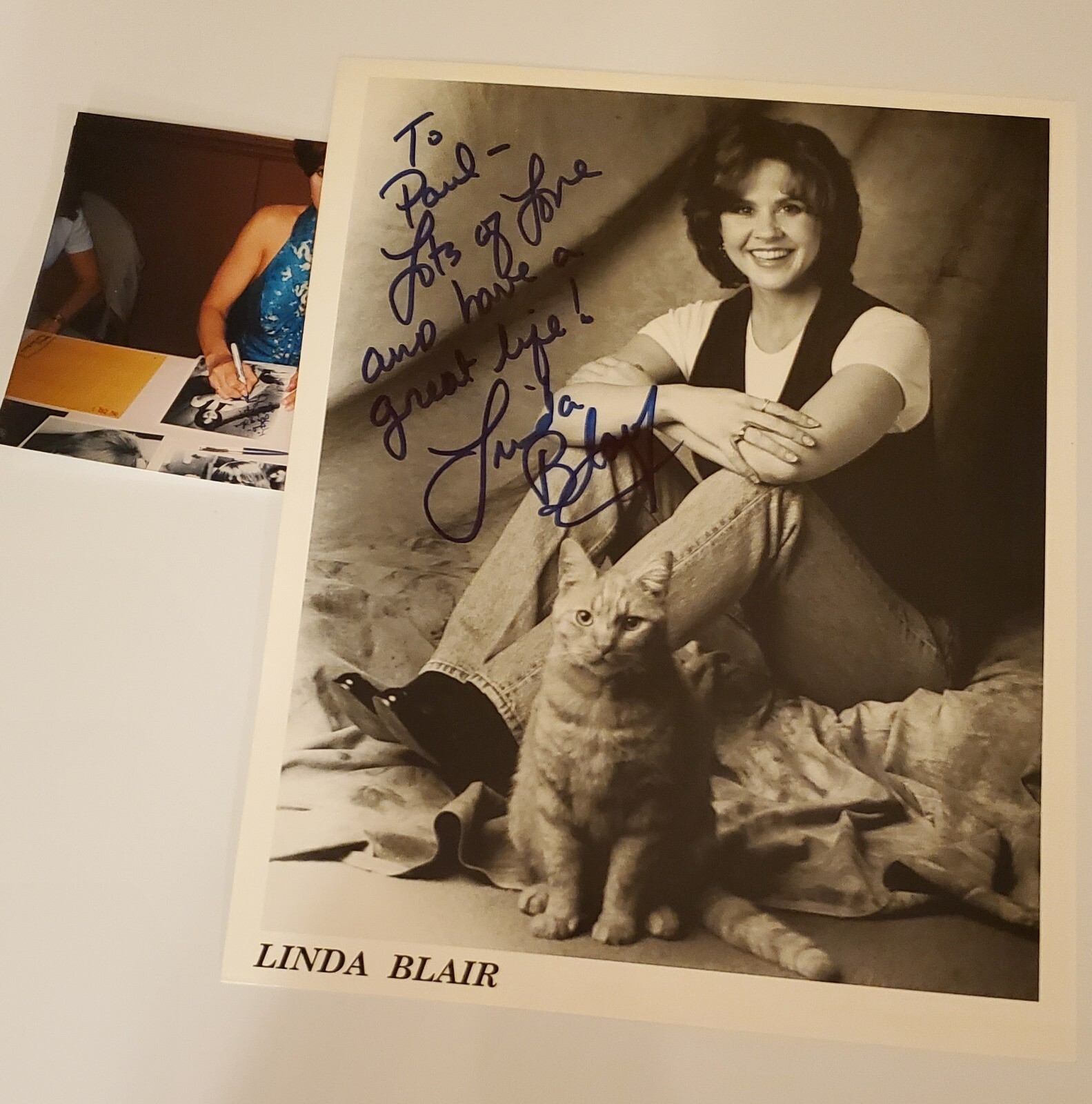 Linda Blair Signed Autographed Personalized Photo from Signing included