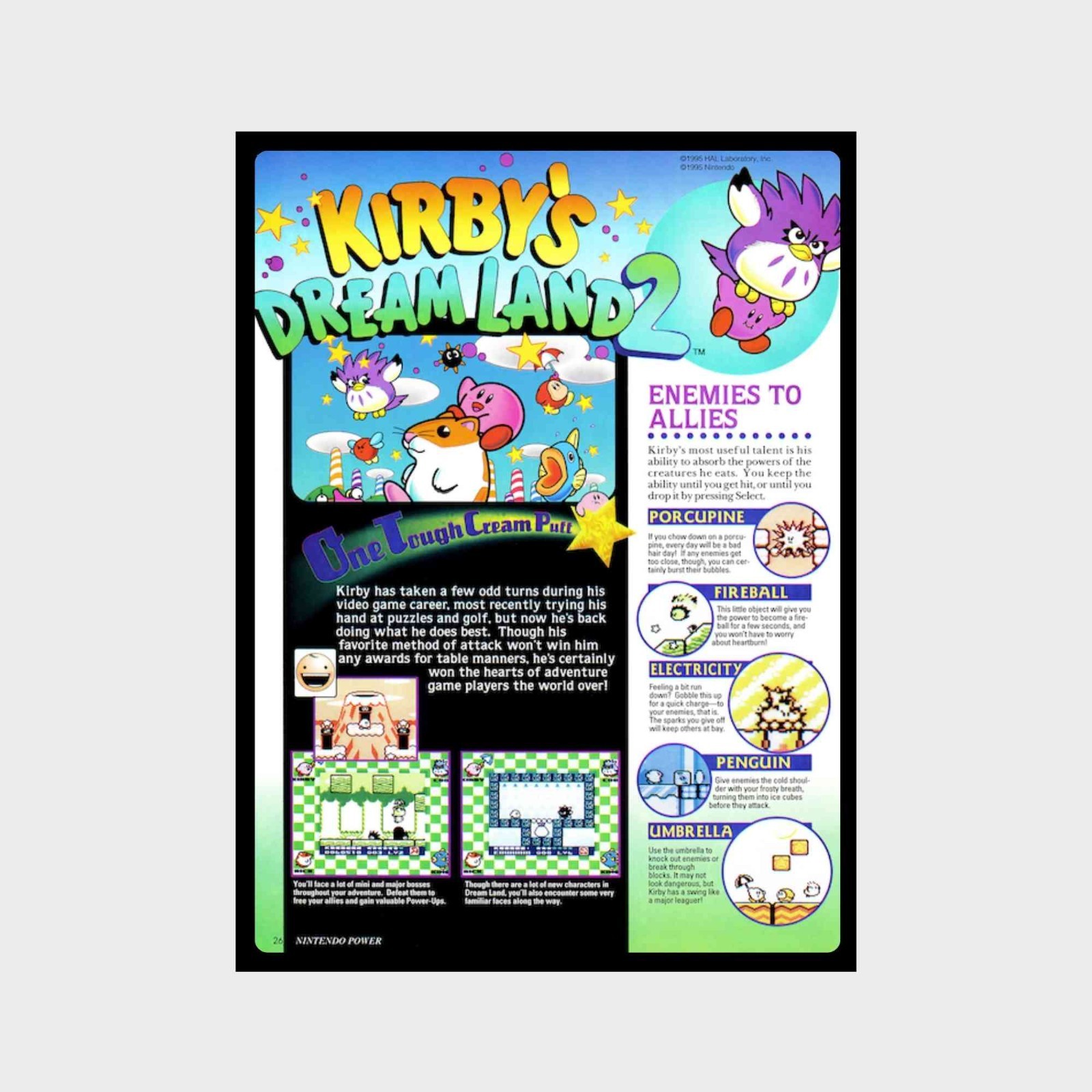 Poster Kirby’s Dream Land 2 Nintendo Game Boy GB Unframed Poster Print G5176