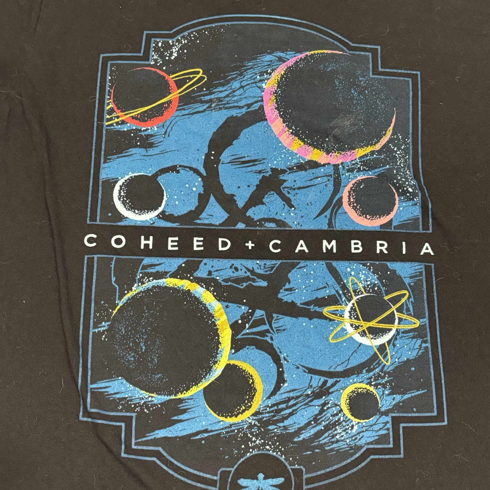 Gildan Softstyle Coheed + Cambria Black Graphic T-Shirt Ring Spun Size Large