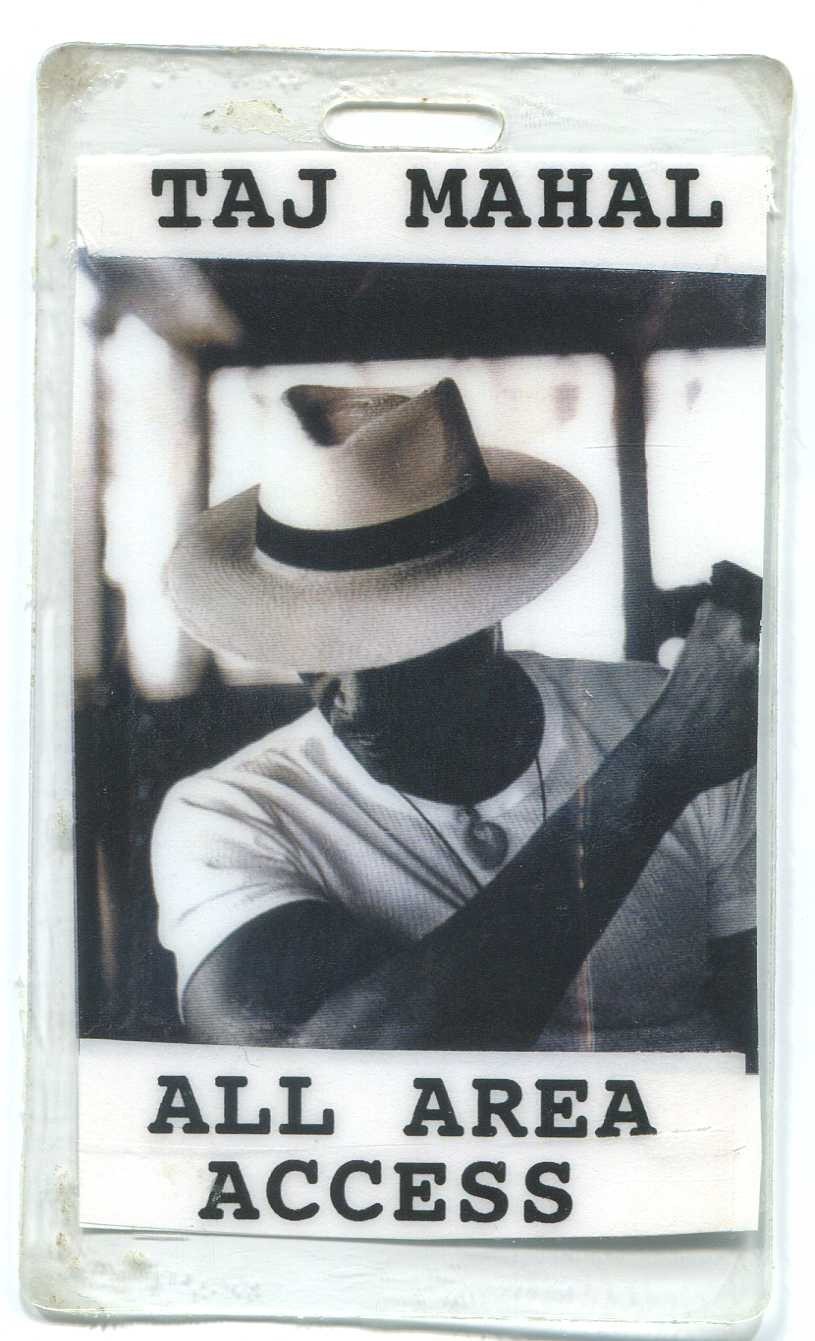 Vintage 1996 Taj Mahal Concert Laminate Backstage Pass All Area Access