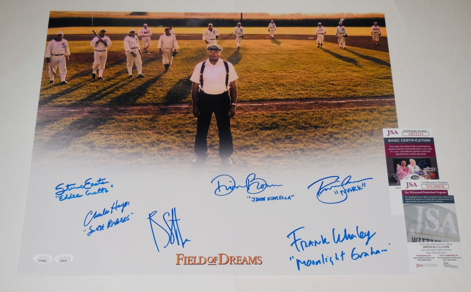 FIELD OF DREAMS AUTOGRAPHED 16×20 COLOR PHOTO (JSA) – Ray Liotta, Tim Busfield,