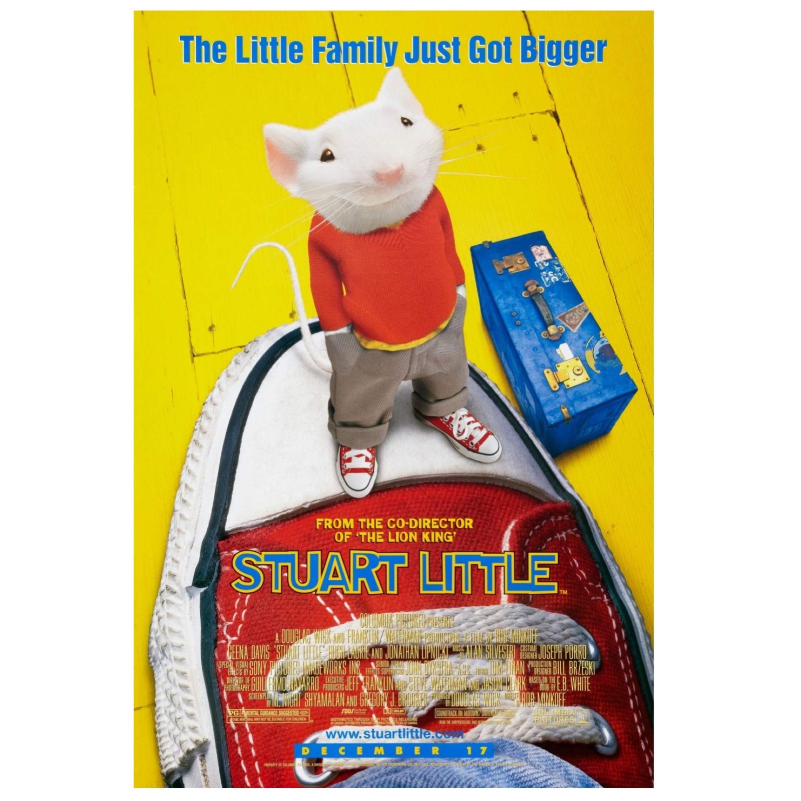Stuart Little Original Movie Theater Poster DS 27×40 One Sheet 1999 Geena Davis