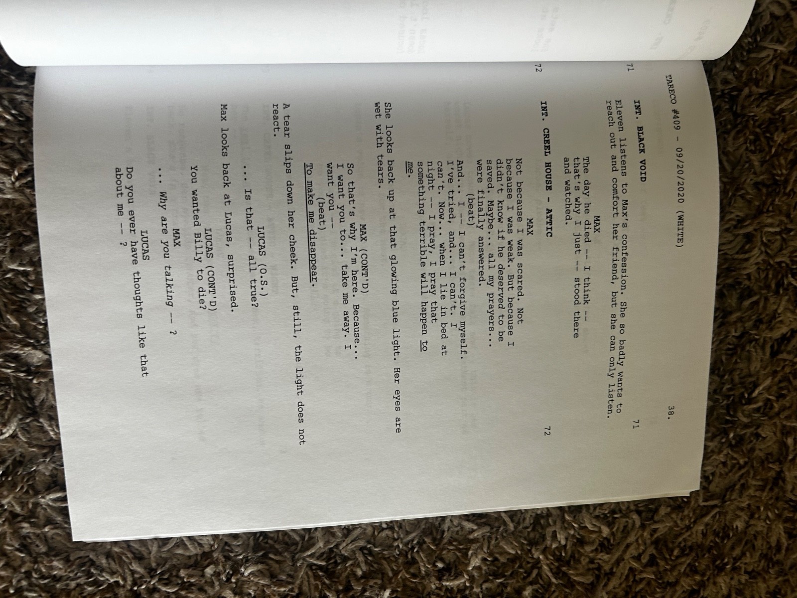 Stranger Things 4 Season Finale Script Signed- The Piggyback- Autograph Reprints