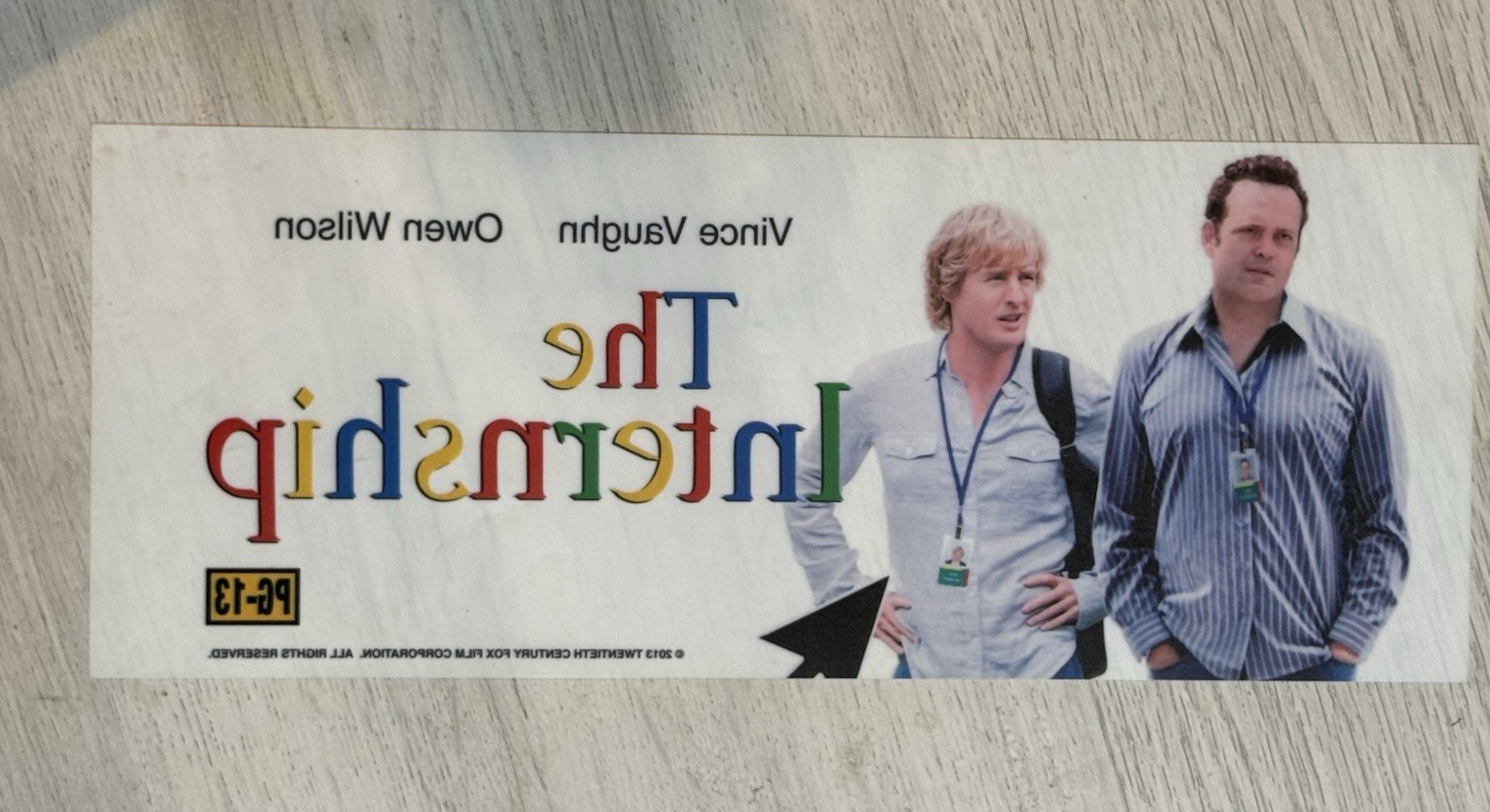 The Internship (2013) – Double-Sided – Movie Vince Vaughn Mylar / Poster 5×13