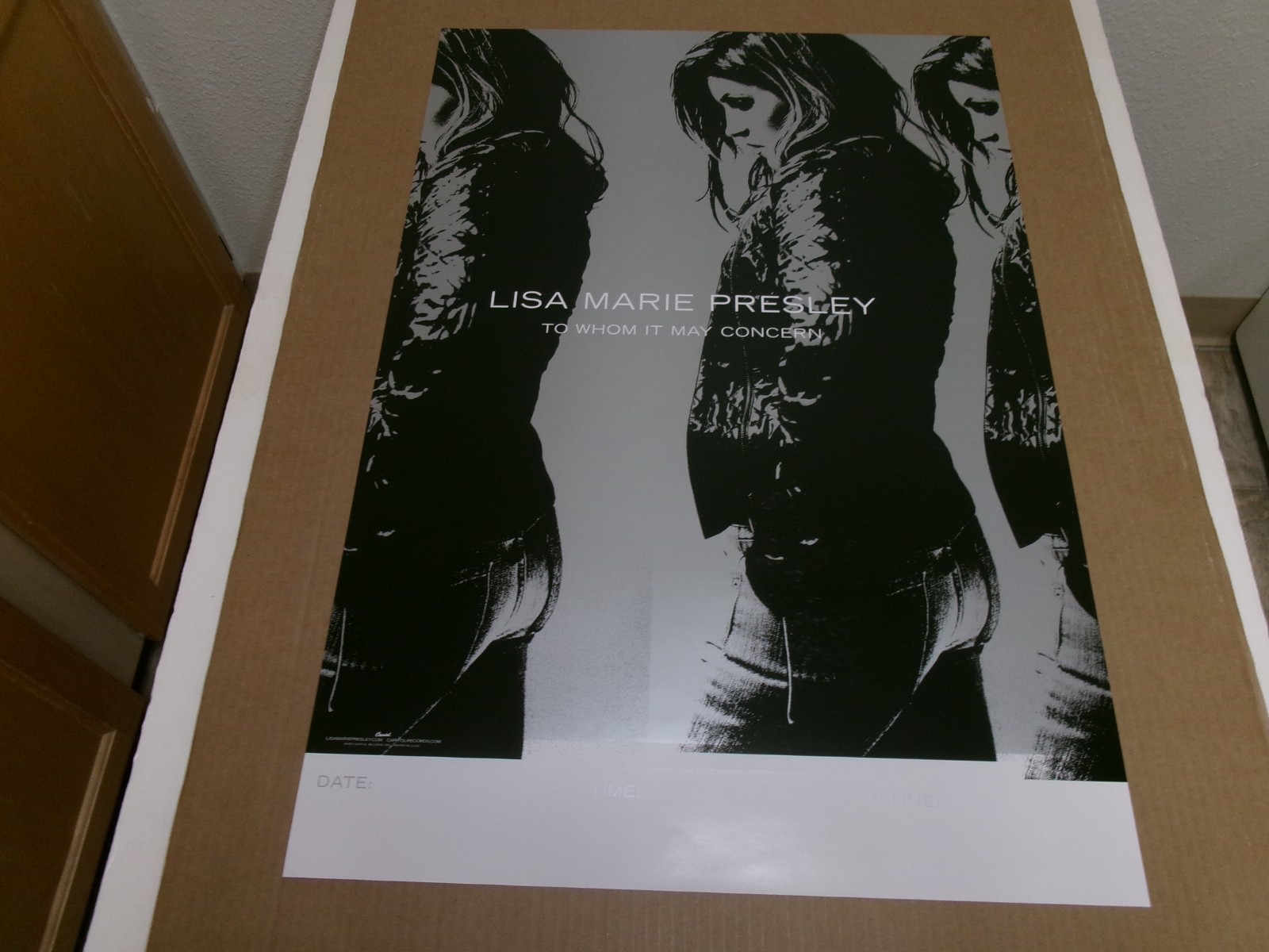 Original Lisa Marie Presley “To Whom It May Concern” Concert Tour Promo Poster!!