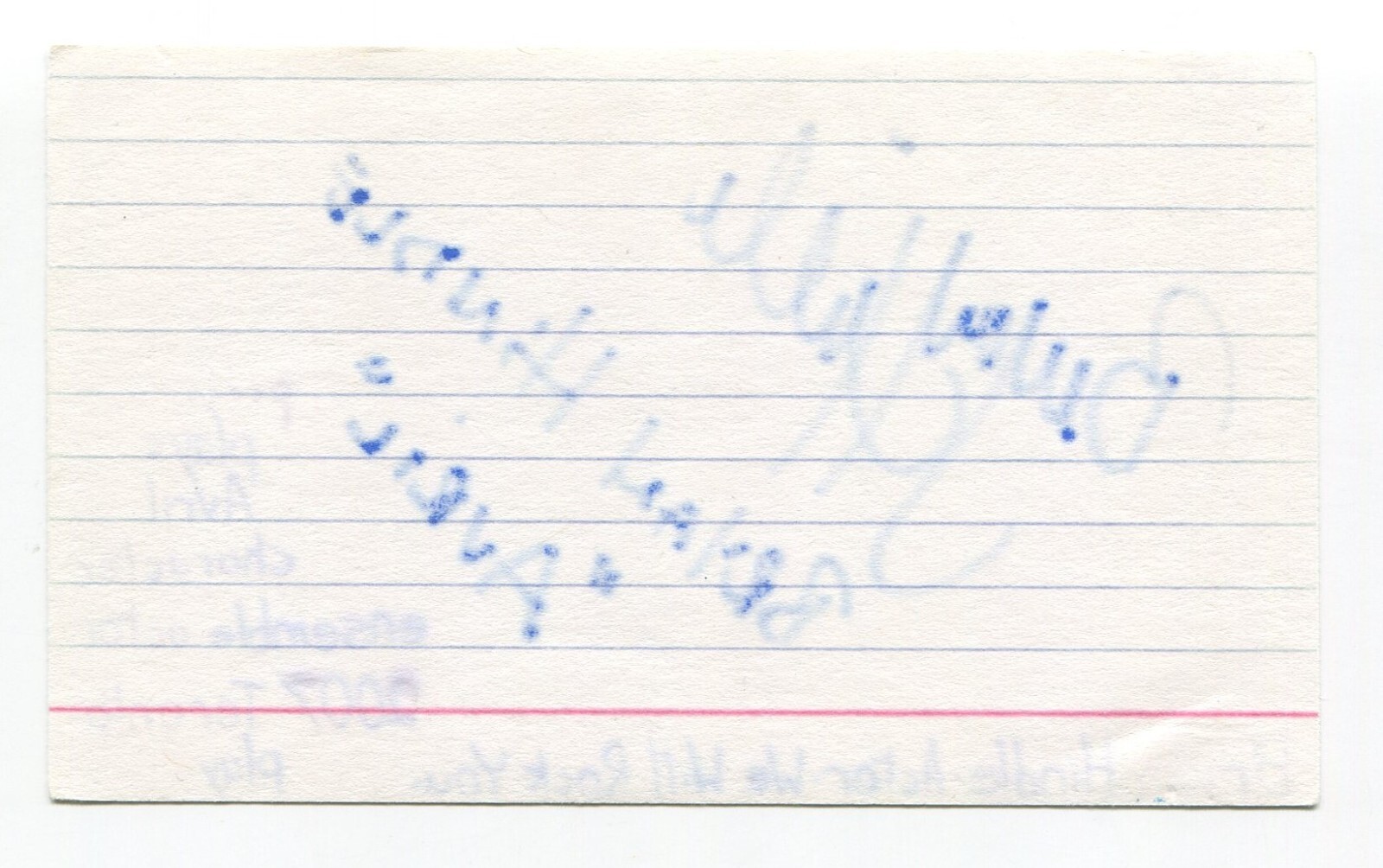 Bryan Hindle Signed 3×5 Index Card Autographed Actor Dirty Dancing Hairspray