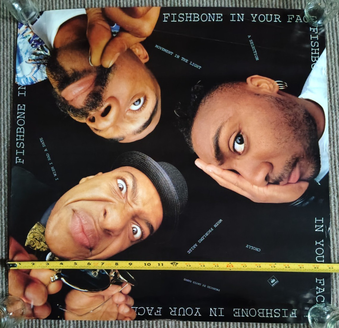 Fishbone – In Your Face – 1986 Promo Poster – 23″ x 23″ – Rare Vintage