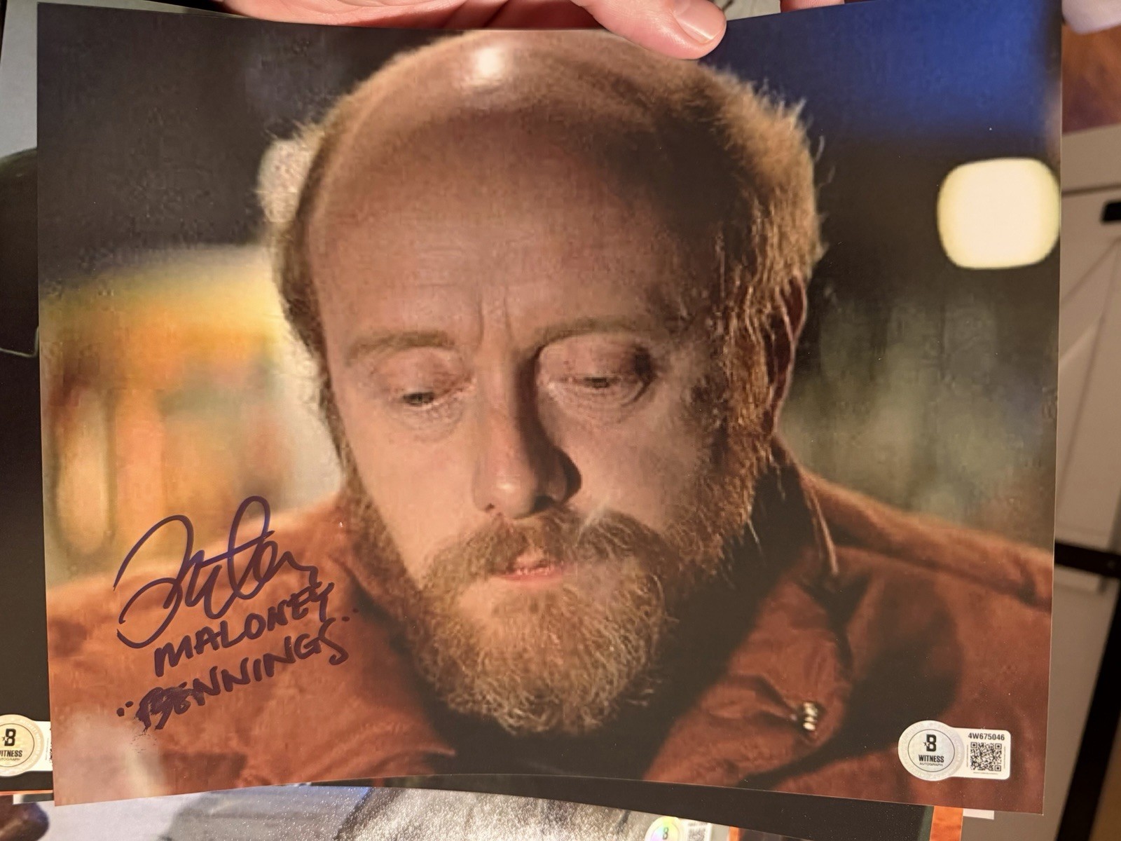 Beckett certified BAS signed photo Peter Maloney THE THING 8×10 John Carpenter