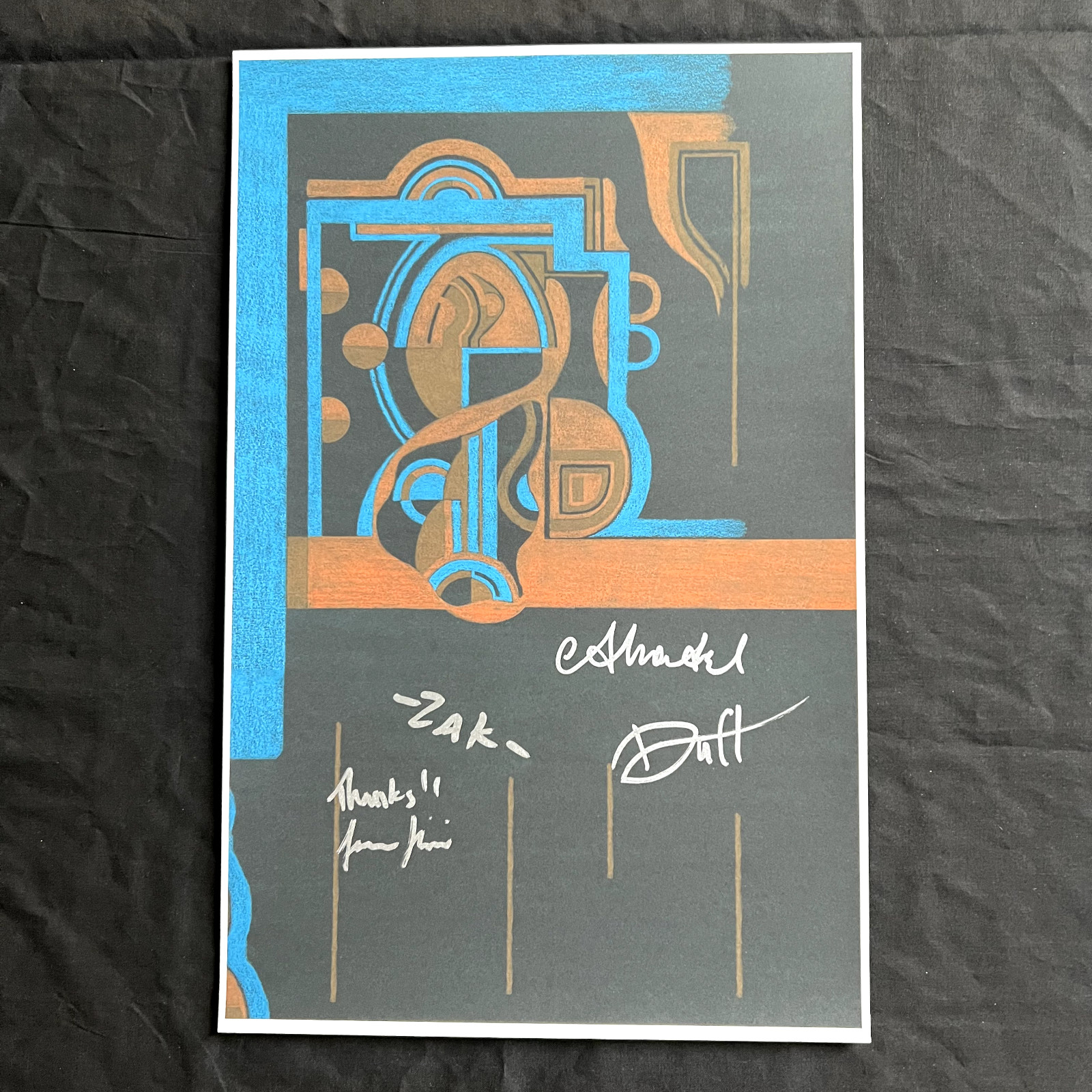 Orb Signed The Space Between Poster (Music Autograph NOT Vinyl / CD)