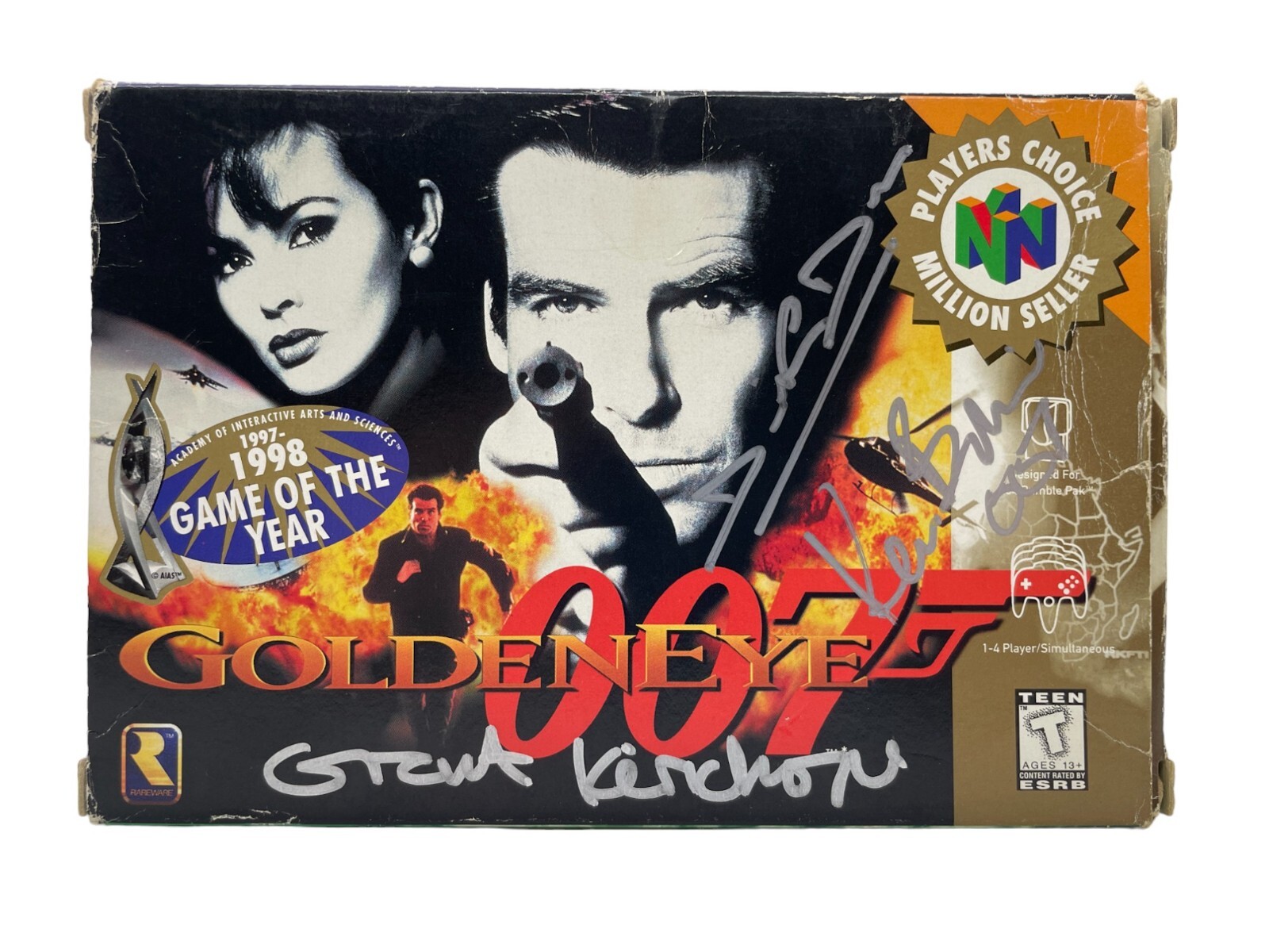 Grant Kirkhope David Doak +1 Signed GoldenEye 007 Autograph N64 Game CIB JSA COA