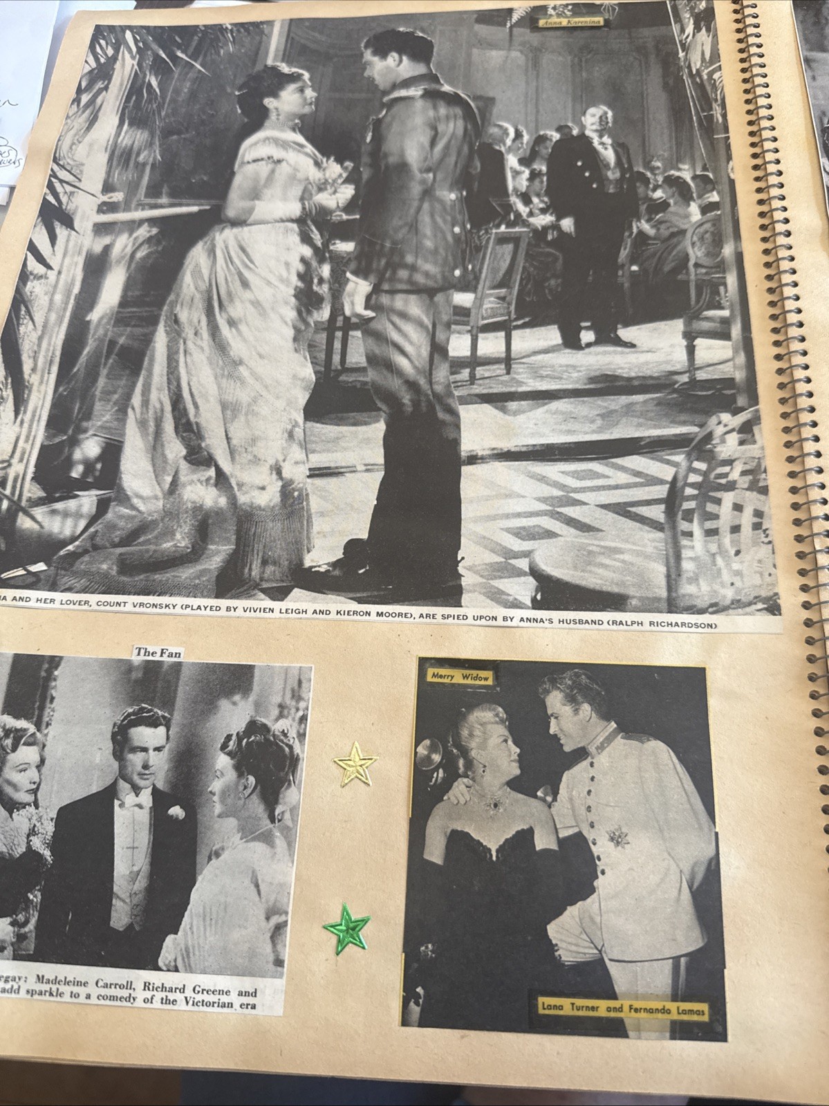 VTG Handmade Movie Star Celebrity Magazine Clippings Scrapbook 40s 30s 72 Pages