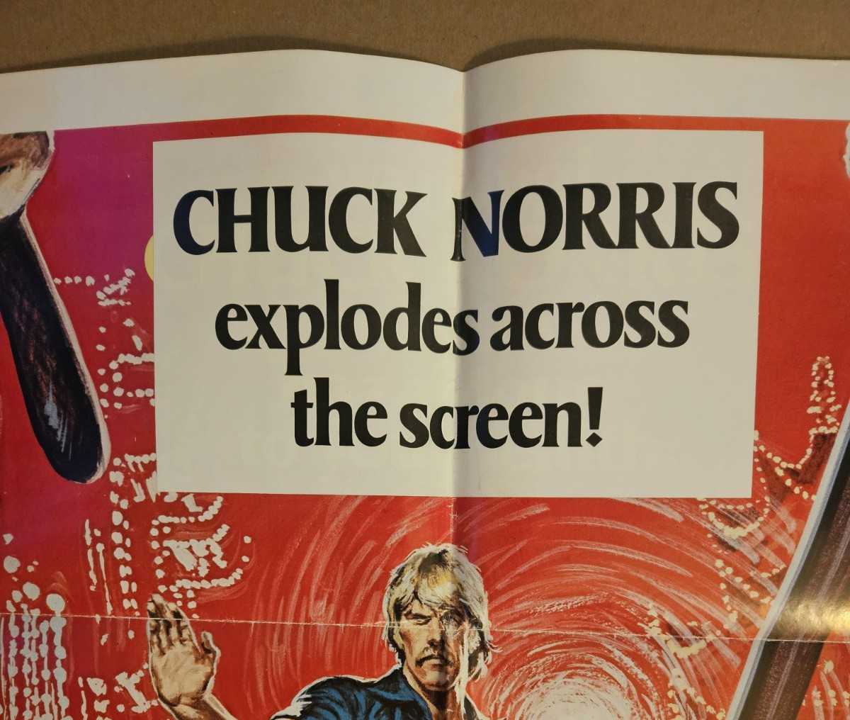 SLAUGHTER IN SAN FRANCISCO 1981 Orig. 27″x41″ folded 1-sheet poster Chuck Norris