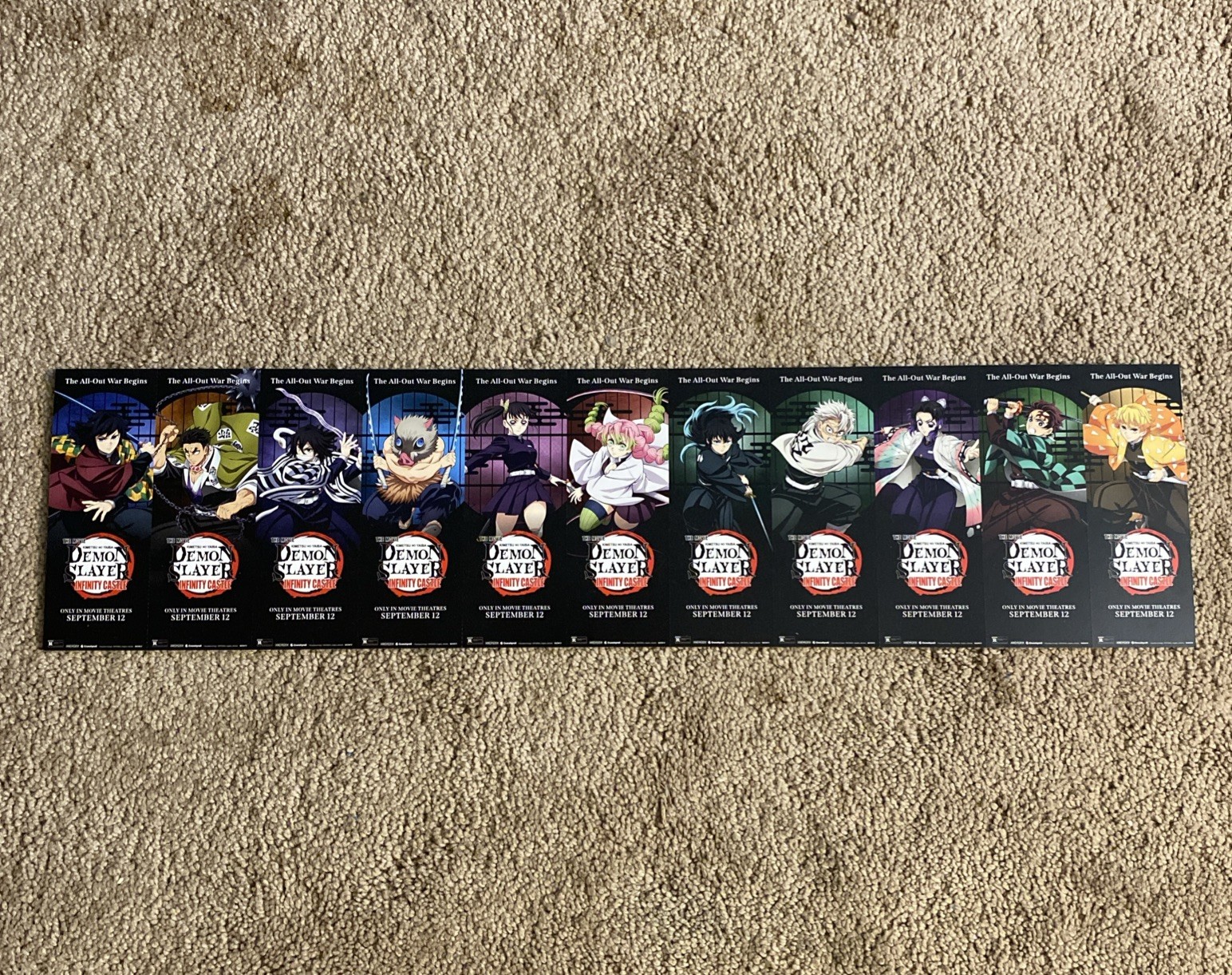 Demon Slayer: The Movie: Infinity Castle Collectible Cards- 1 set (12 available)