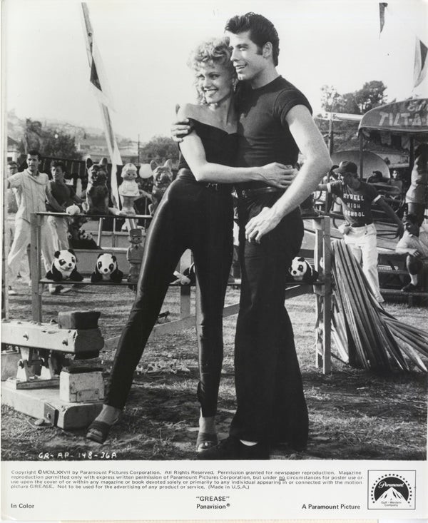 Grease John Travolta Olivia Newton John carnival Original 8×10 Photo Snipe 1978