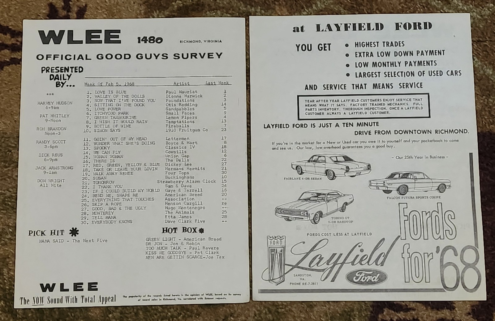 WLEE 140 AM Richmond Virginia Music Survey r&b pop soul