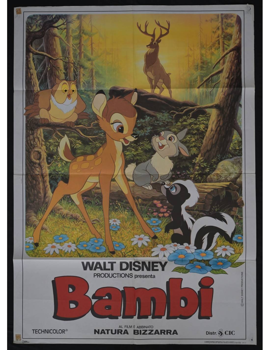 BAMBI Walt Disney Animation Cartoon Poster A66