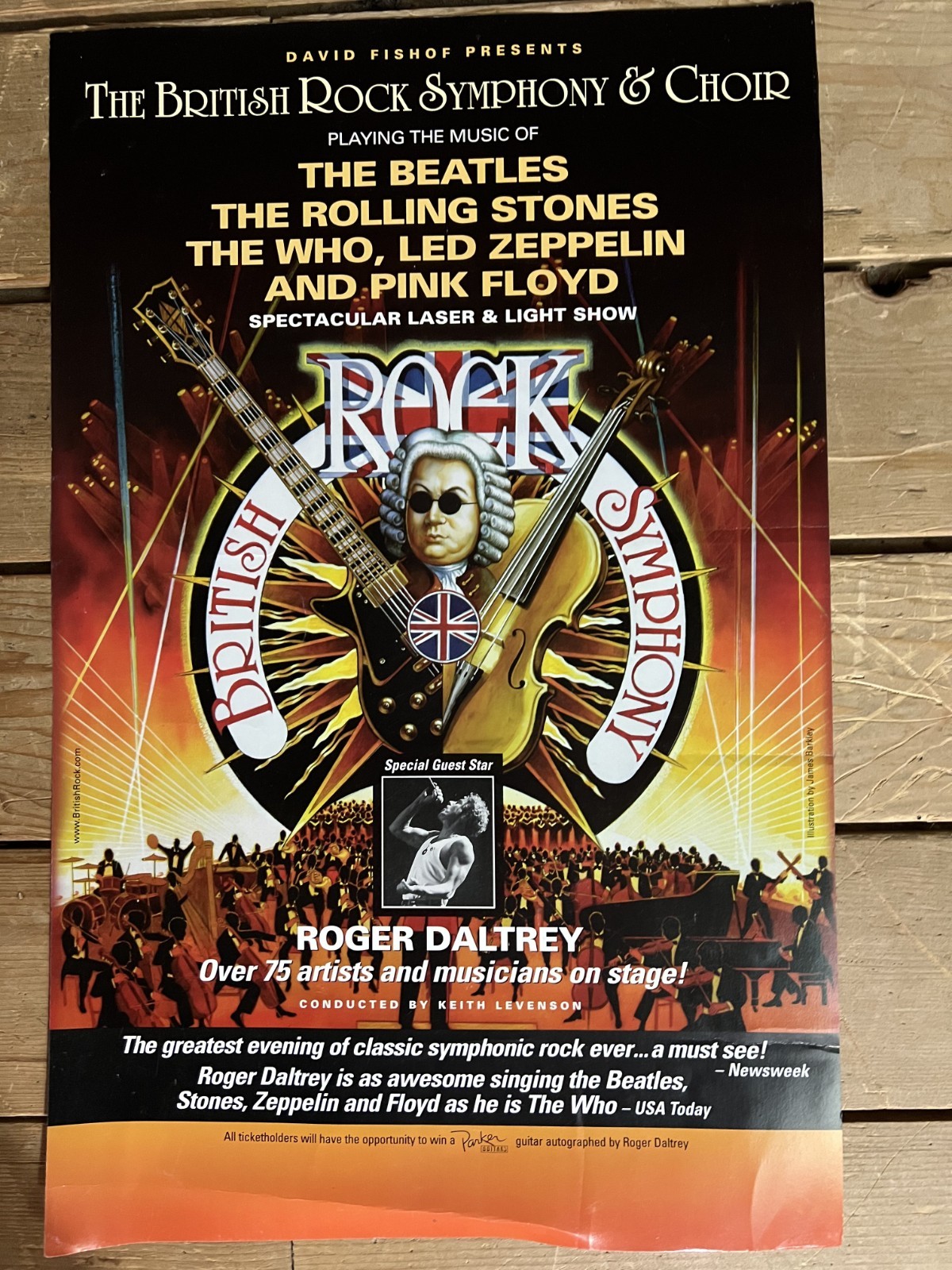 British Rock Symphony & Choir Promotional Poster 99–2000 Tour David Fishof Prod.