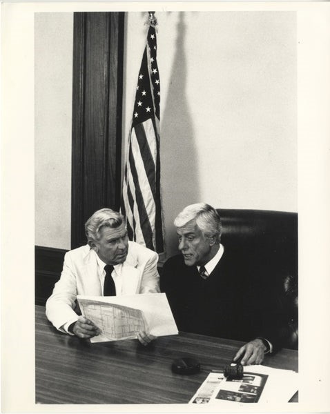 Matlock Dick Van Dyke Andy Griffith Original 8×10 Photo The Judge Stamped 1988