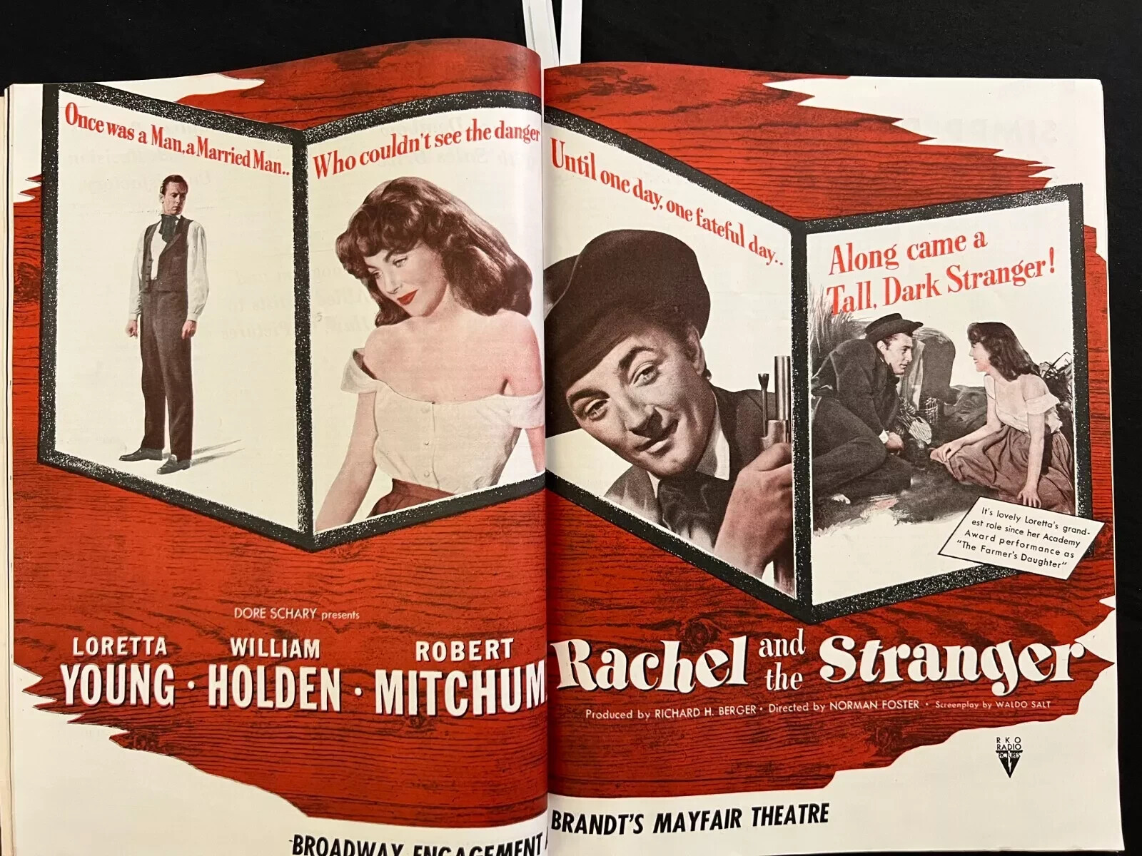 MOTION PICTURE HERALD 1948 RACHEL AND THE STRANGER Loretta Young Veronica Lake