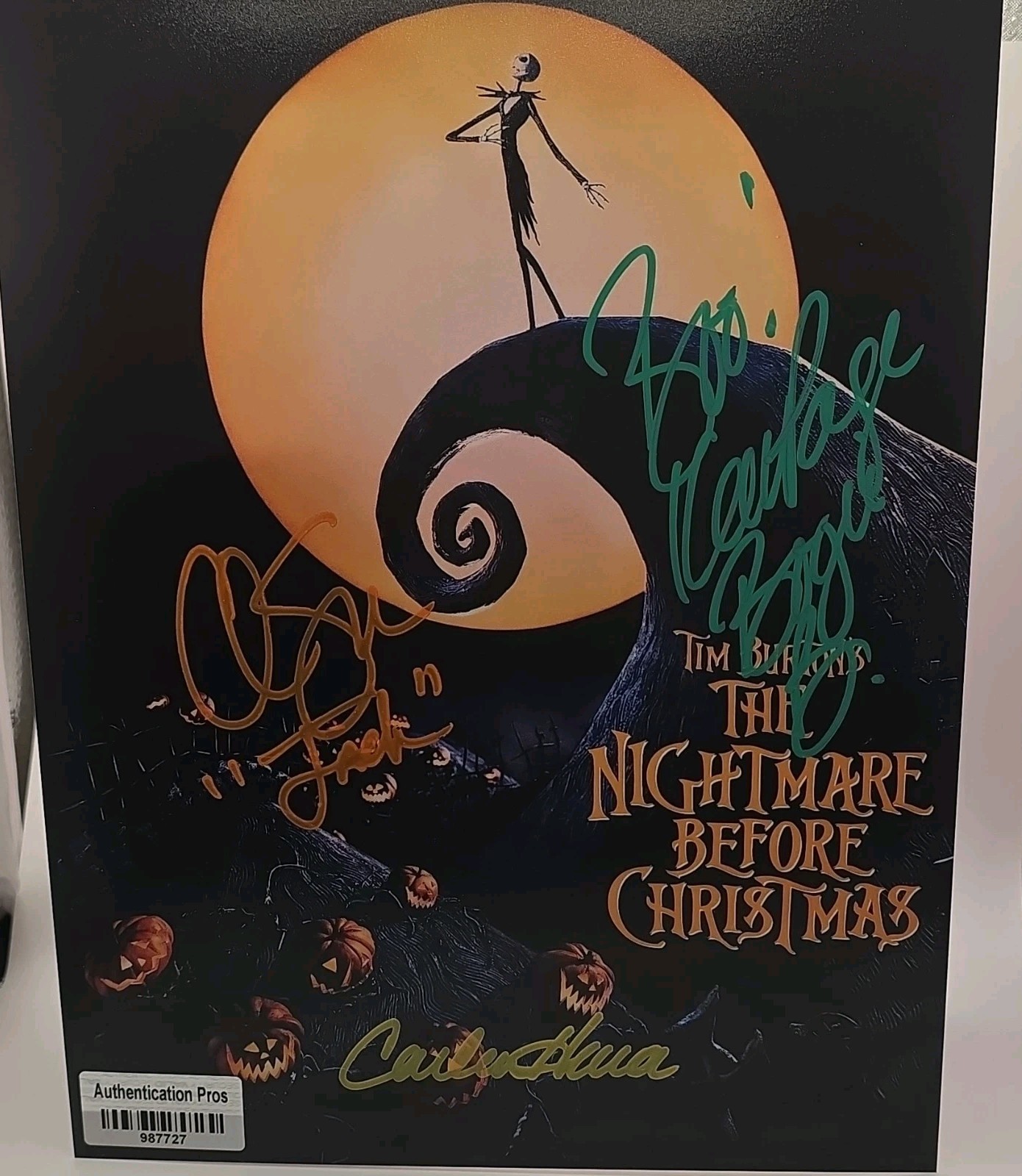 The Nightmare Before Christmas Cast Signed 8×10 Photo O’Hara Page Sarandon COA
