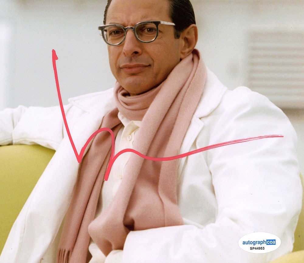 Jeff Goldblum signed Autographed 8×10 Photo a JURASSIC PARK Cool Sexy ACOA COA